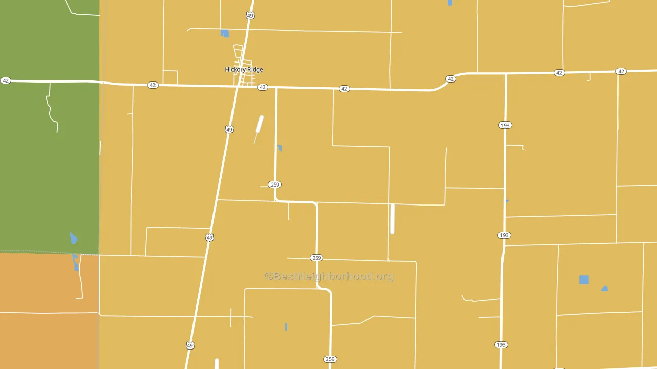 Hickory Ridge, AR block-group voter-turnout map
