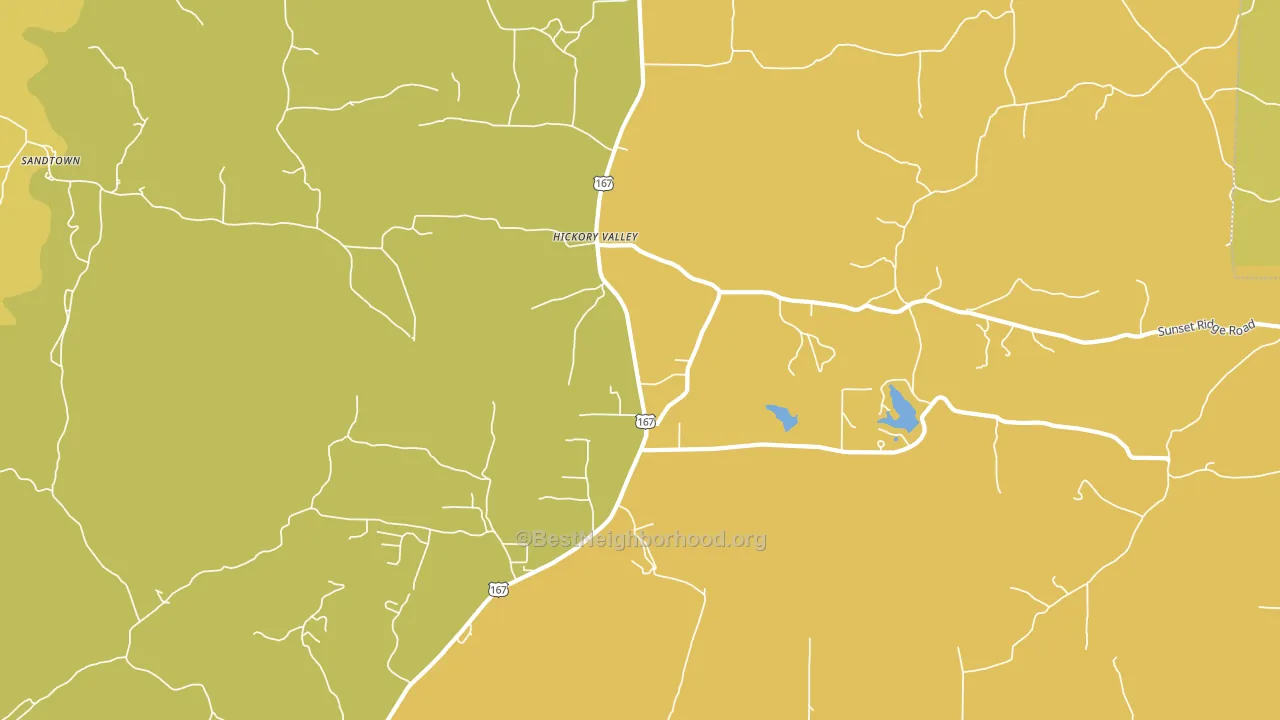 Hickory Valley, AR block-group voter-turnout map