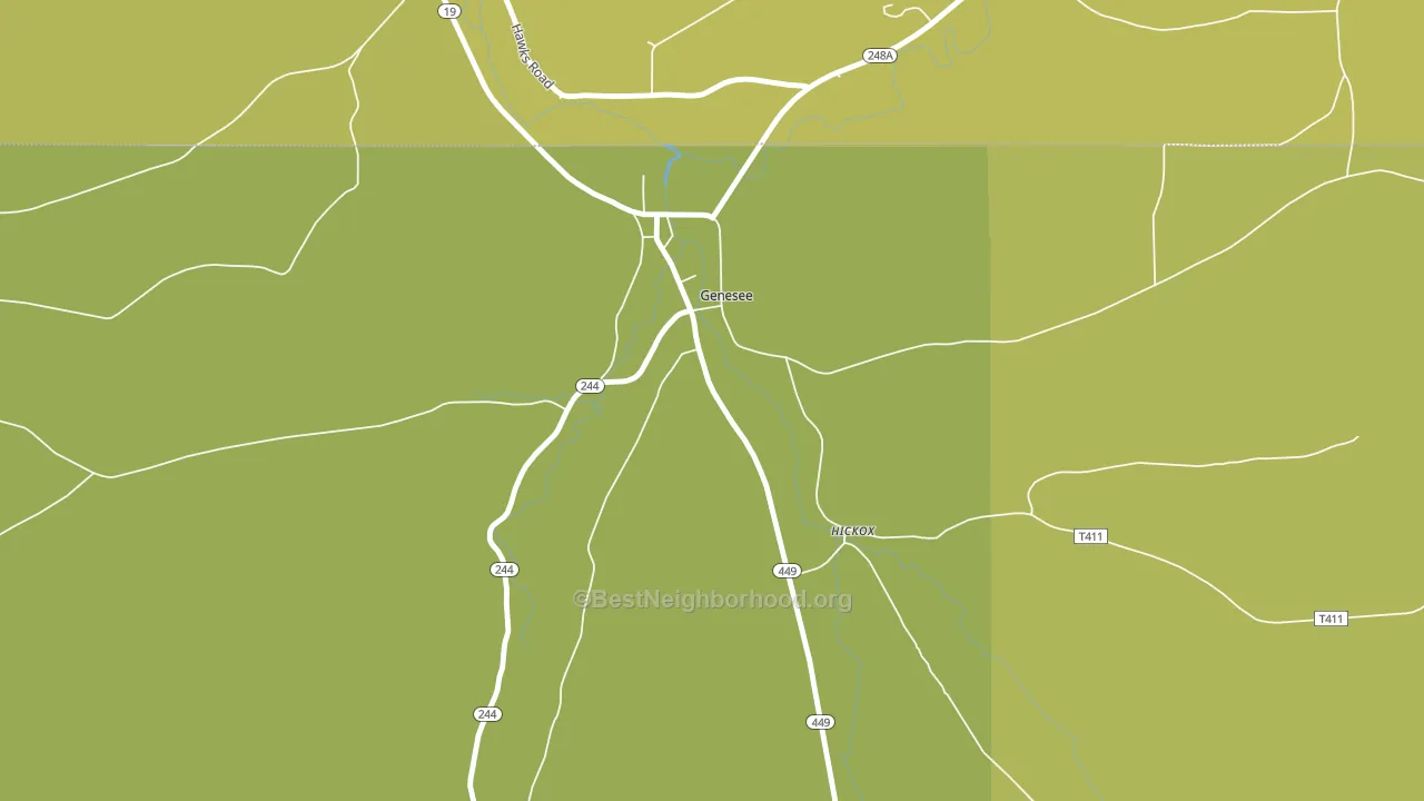 Hickox, PA block-group voter-turnout map