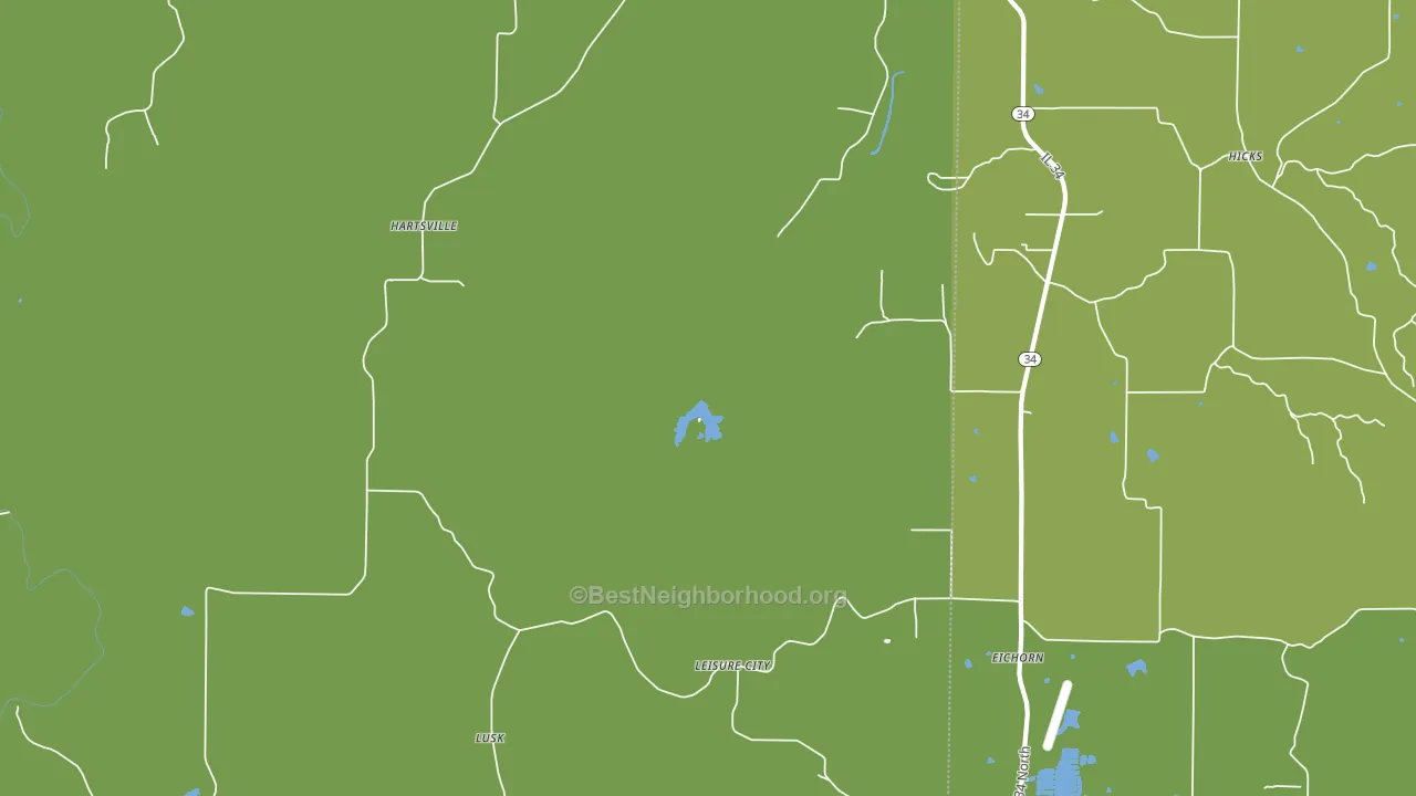 Hicks, IL block-group voter-turnout map