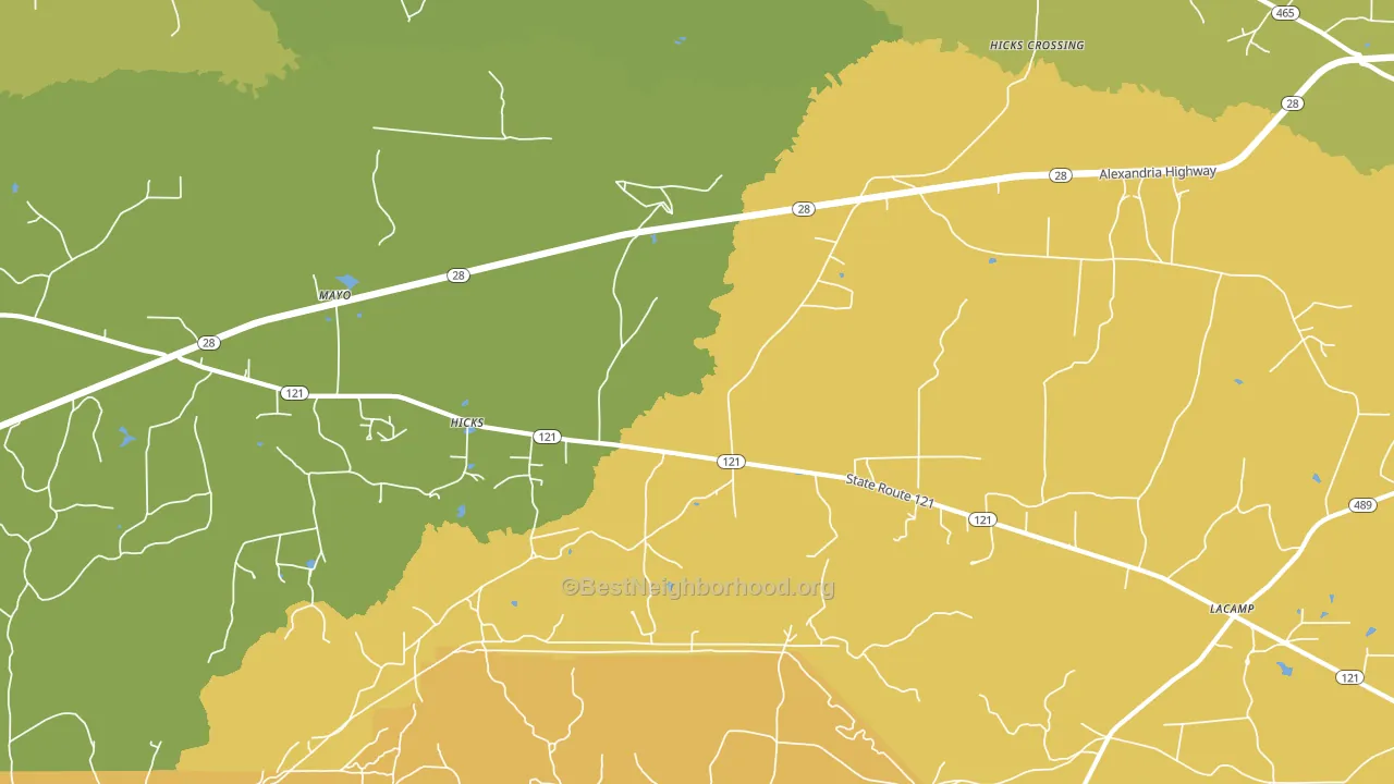 Hicks, LA block-group voter-turnout map