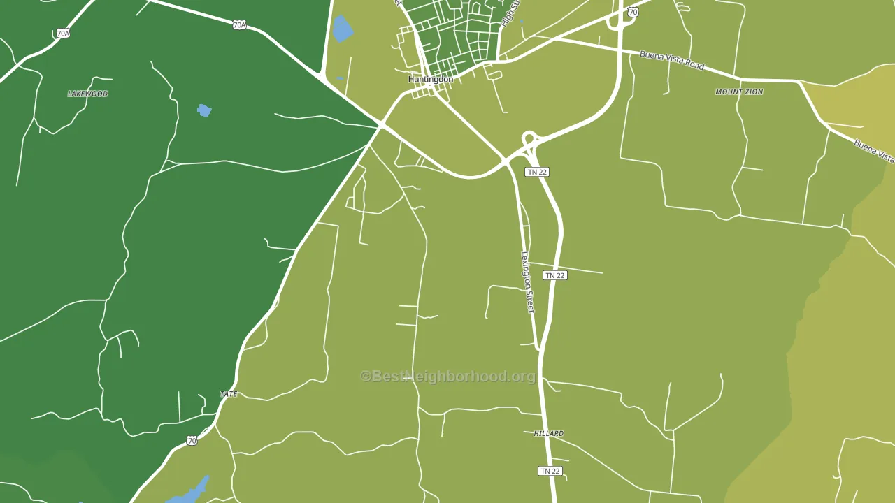 Hico, TN block-group voter-turnout map
