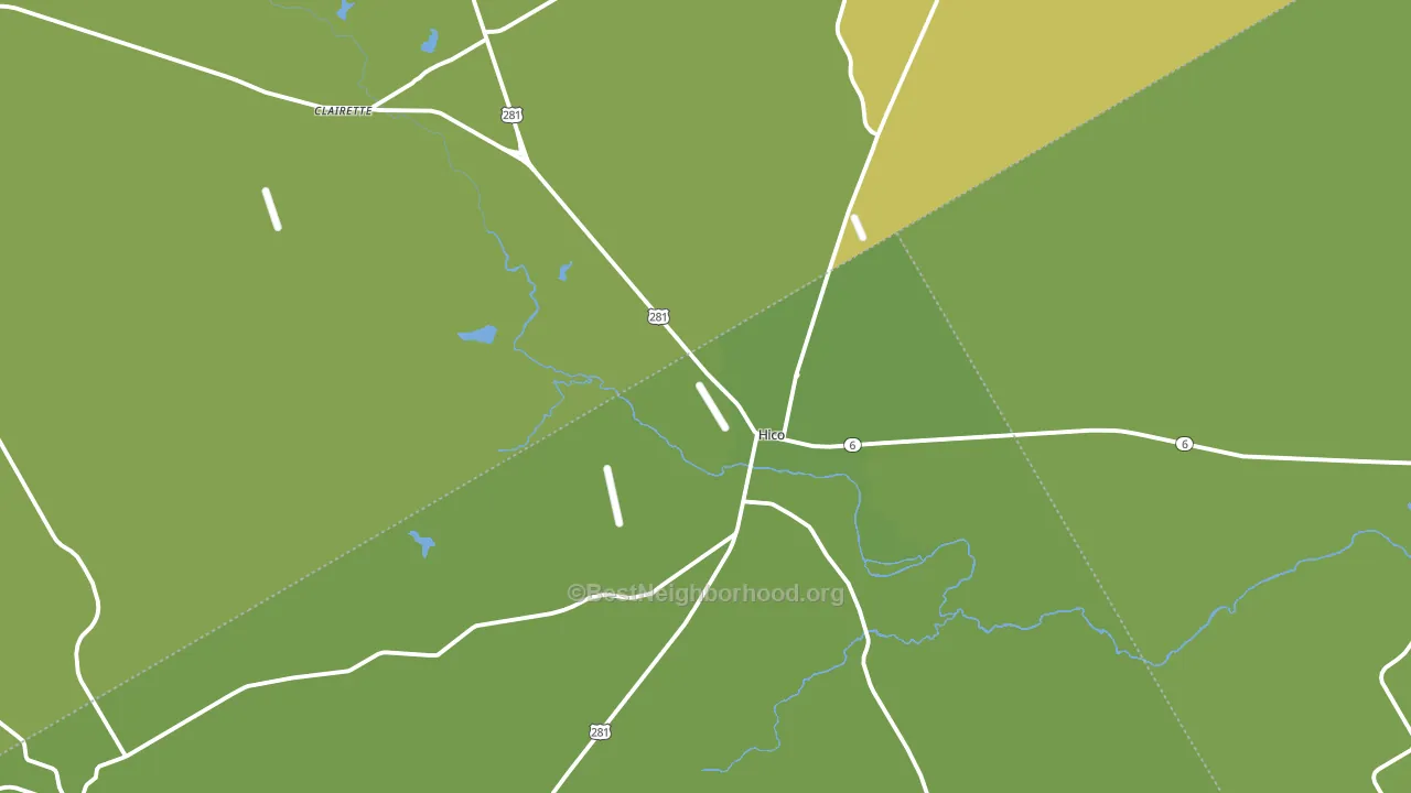 Hico, TX block-group voter-turnout map