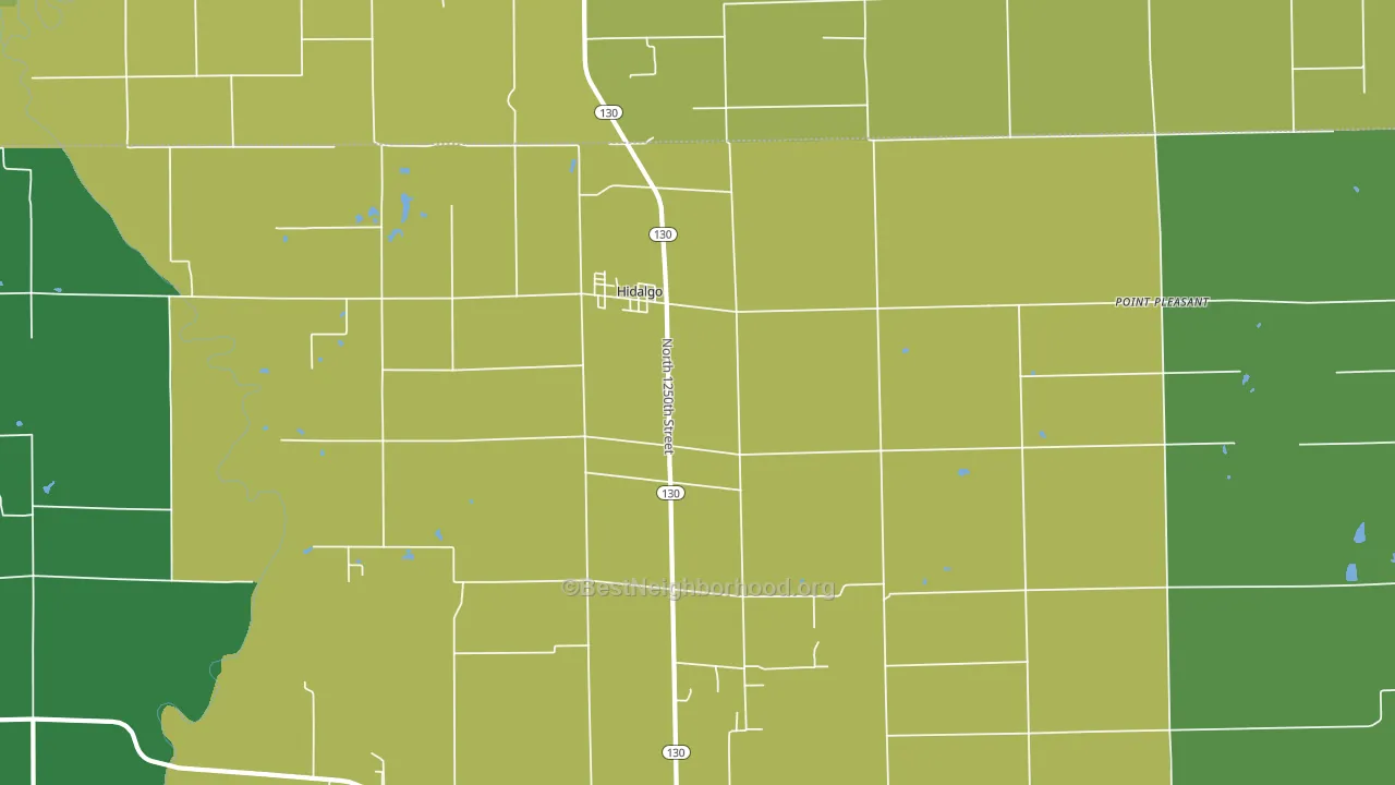 Hidalgo, IL block-group voter-turnout map