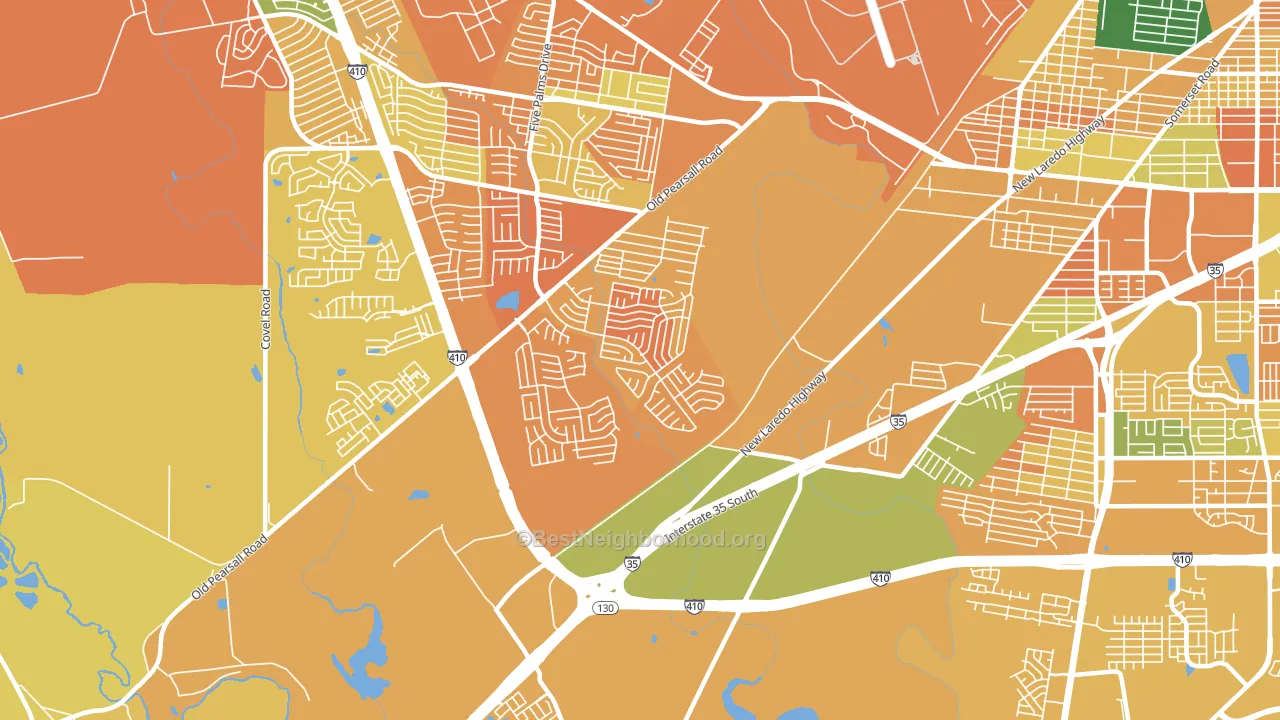 Hidden Cove-Indian Creek, San Antonio, TX block-group voter-turnout map
