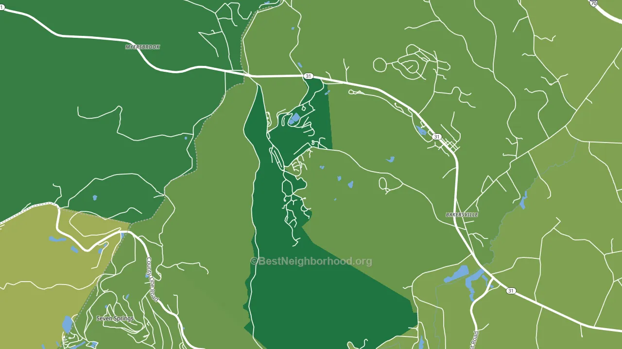 Hidden Valley, PA block-group voter-turnout map