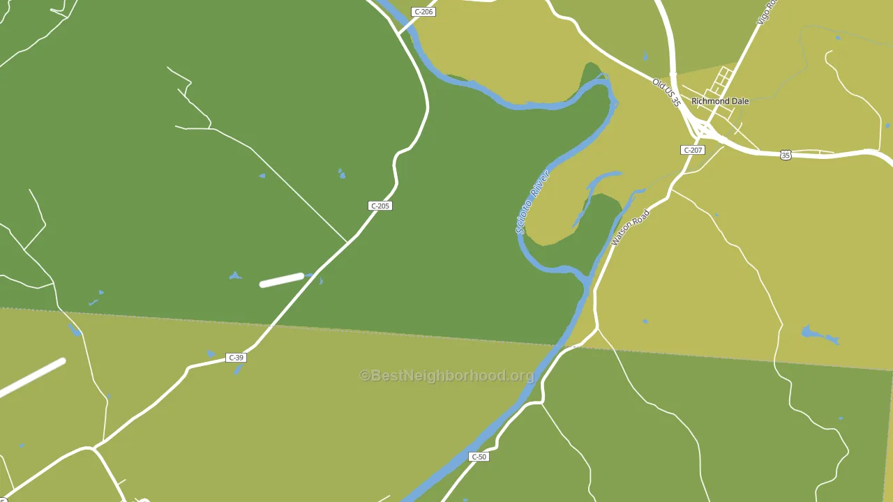 Higby, OH block-group voter-turnout map