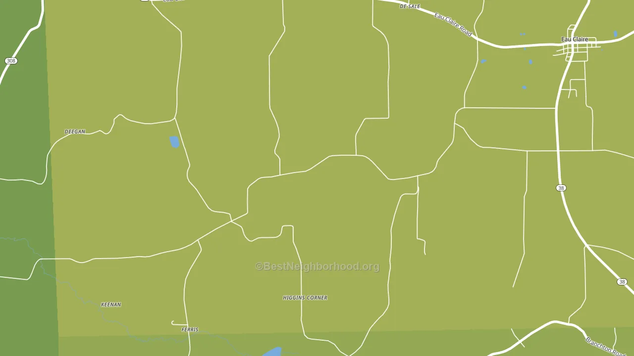 Higgins Corners, PA block-group voter-turnout map