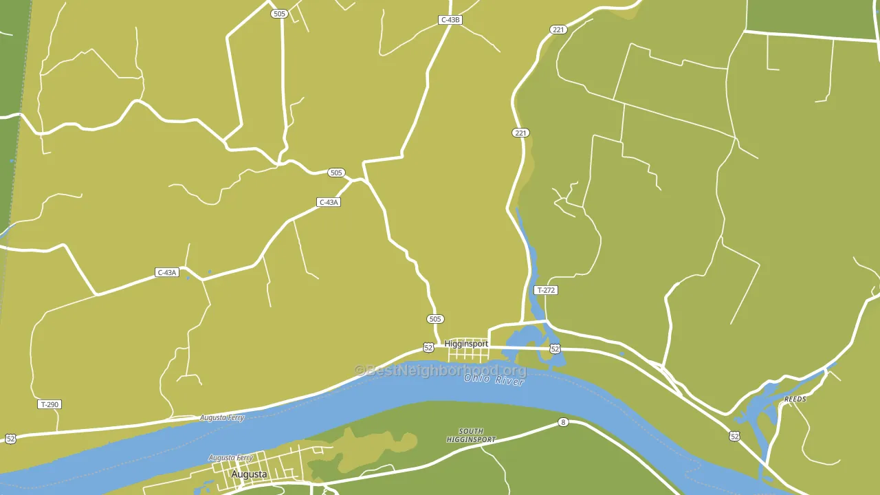 Higginsport, OH block-group voter-turnout map