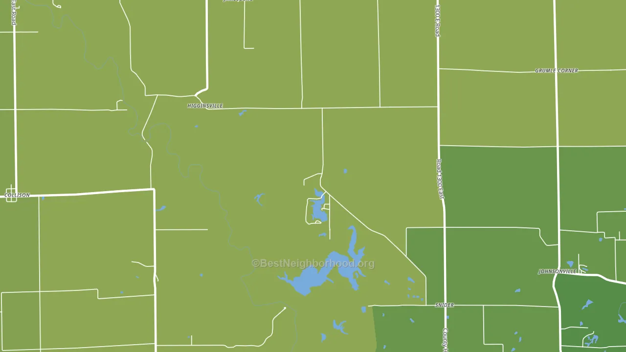 Higginsville, IL block-group voter-turnout map