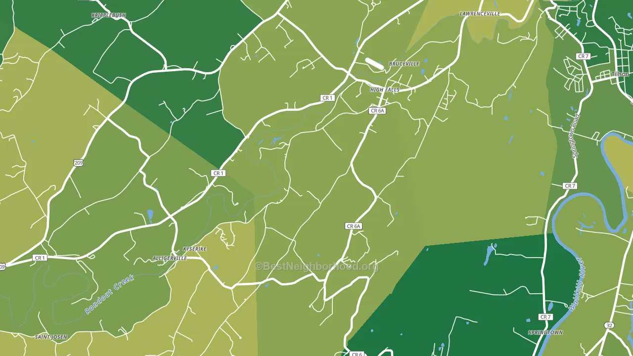 High Falls, NY block-group voter-turnout map