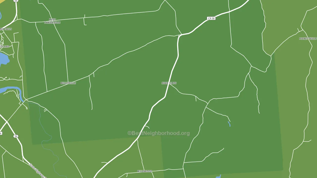 High Flats, NY block-group voter-turnout map