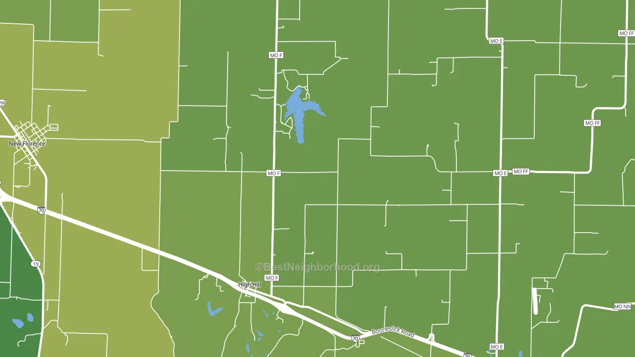 High Hill, MO block-group voter-turnout map