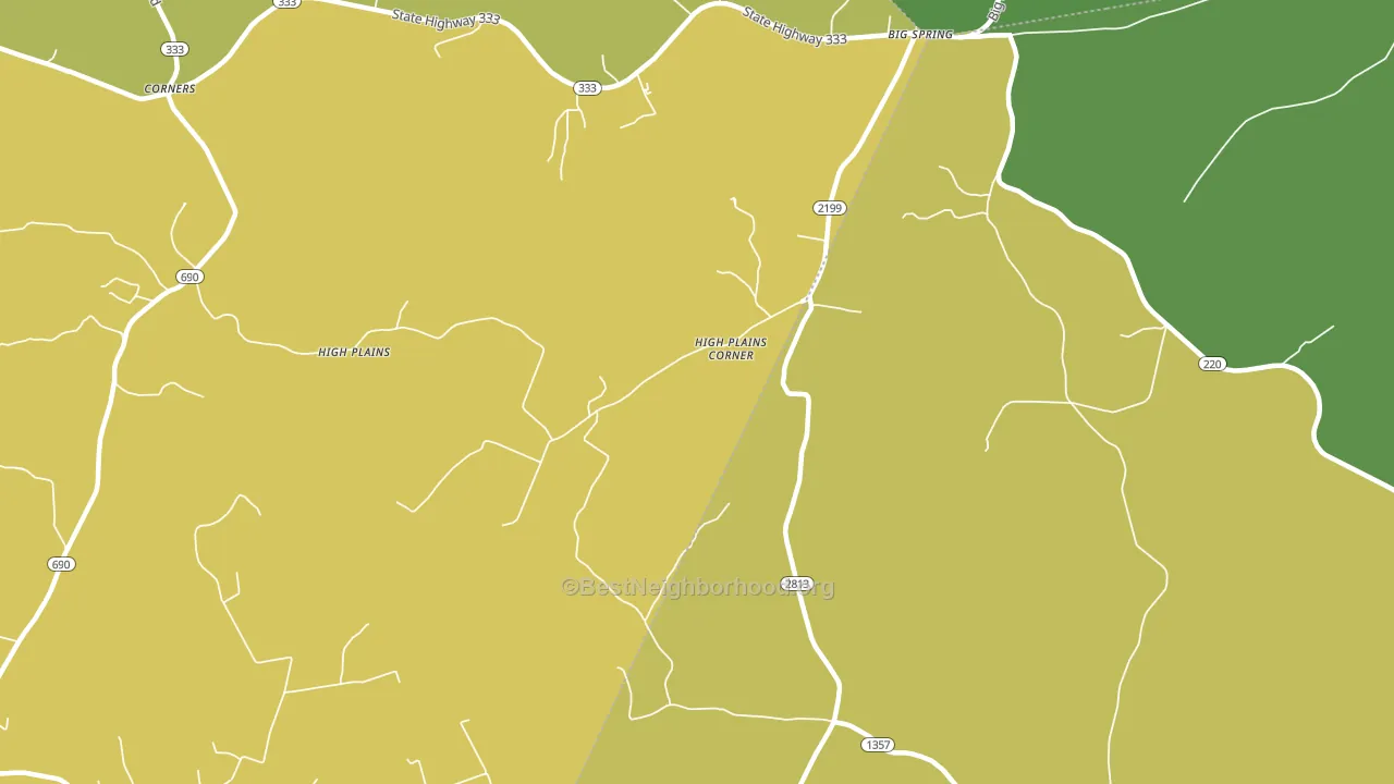 High Plains, KY block-group voter-turnout map