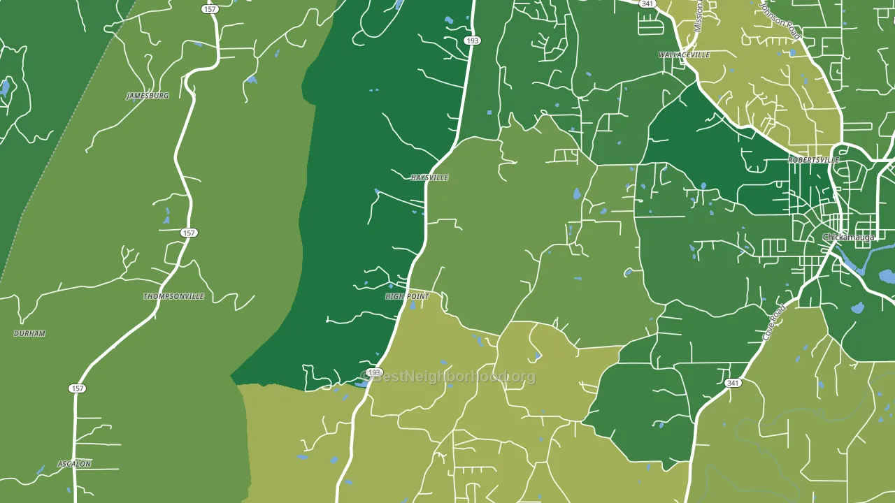 High Point, GA block-group voter-turnout map