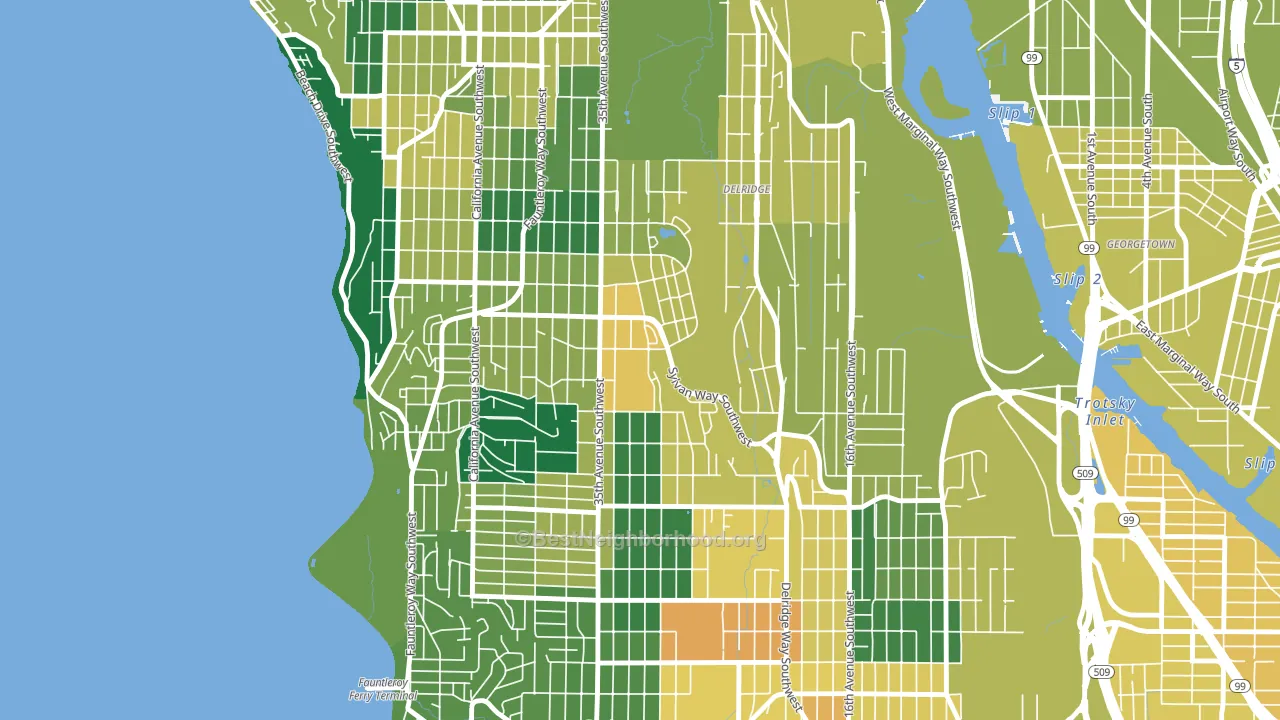 High Point, Seattle, WA block-group voter-turnout map