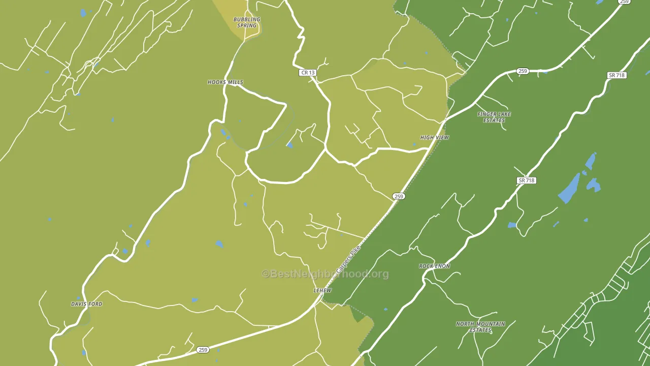 High View, WV block-group voter-turnout map