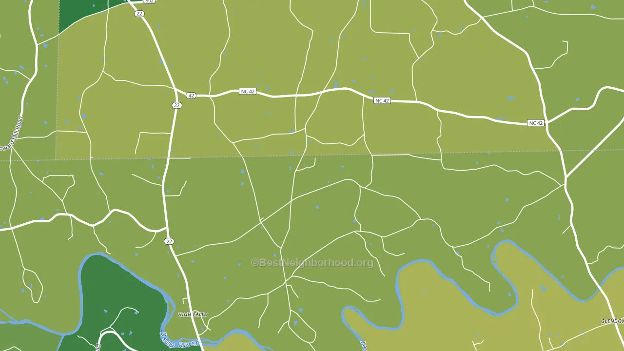 Highfalls, NC block-group voter-turnout map
