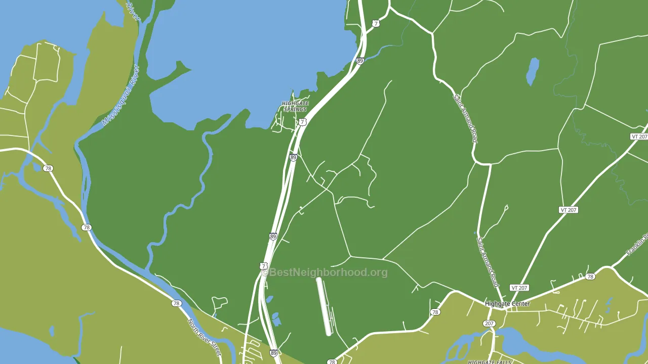 Highgate Springs, VT block-group voter-turnout map