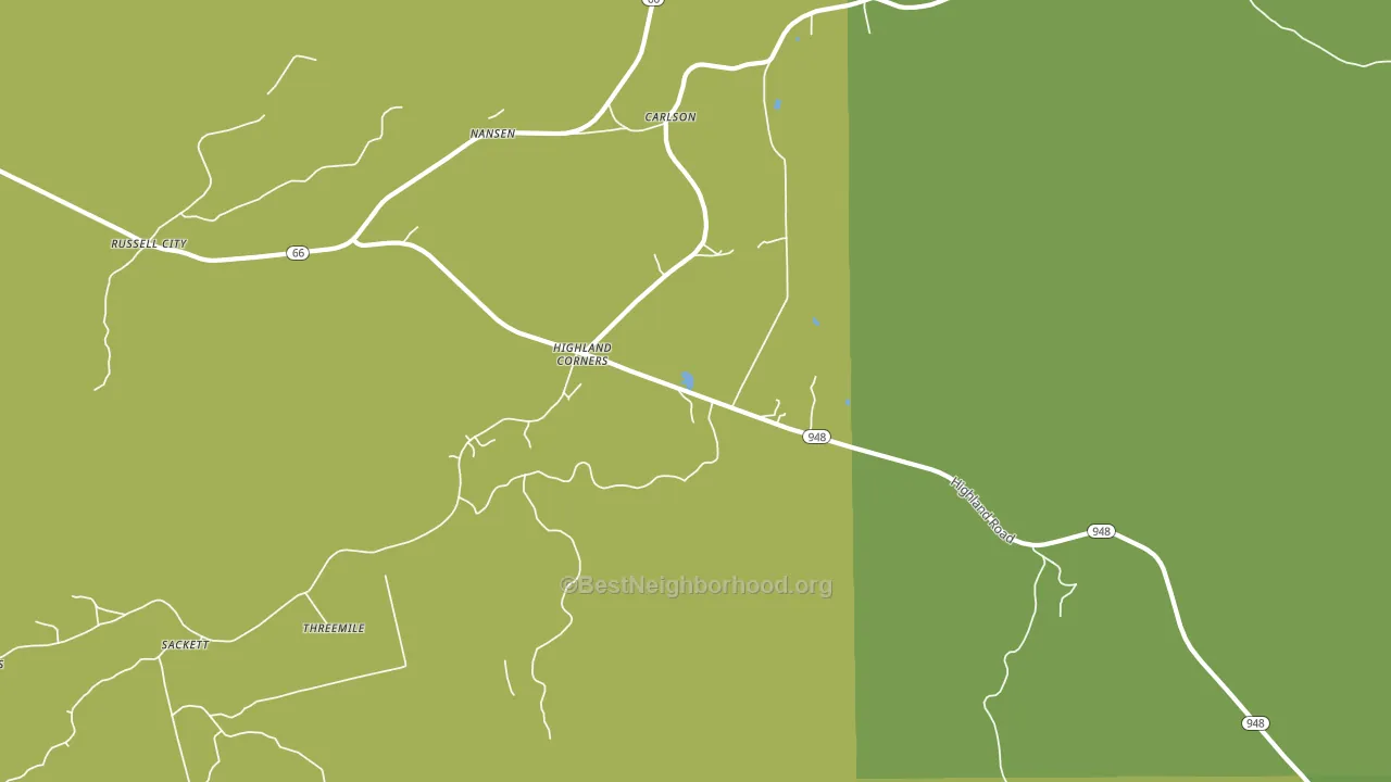 Highland Corners, PA block-group voter-turnout map