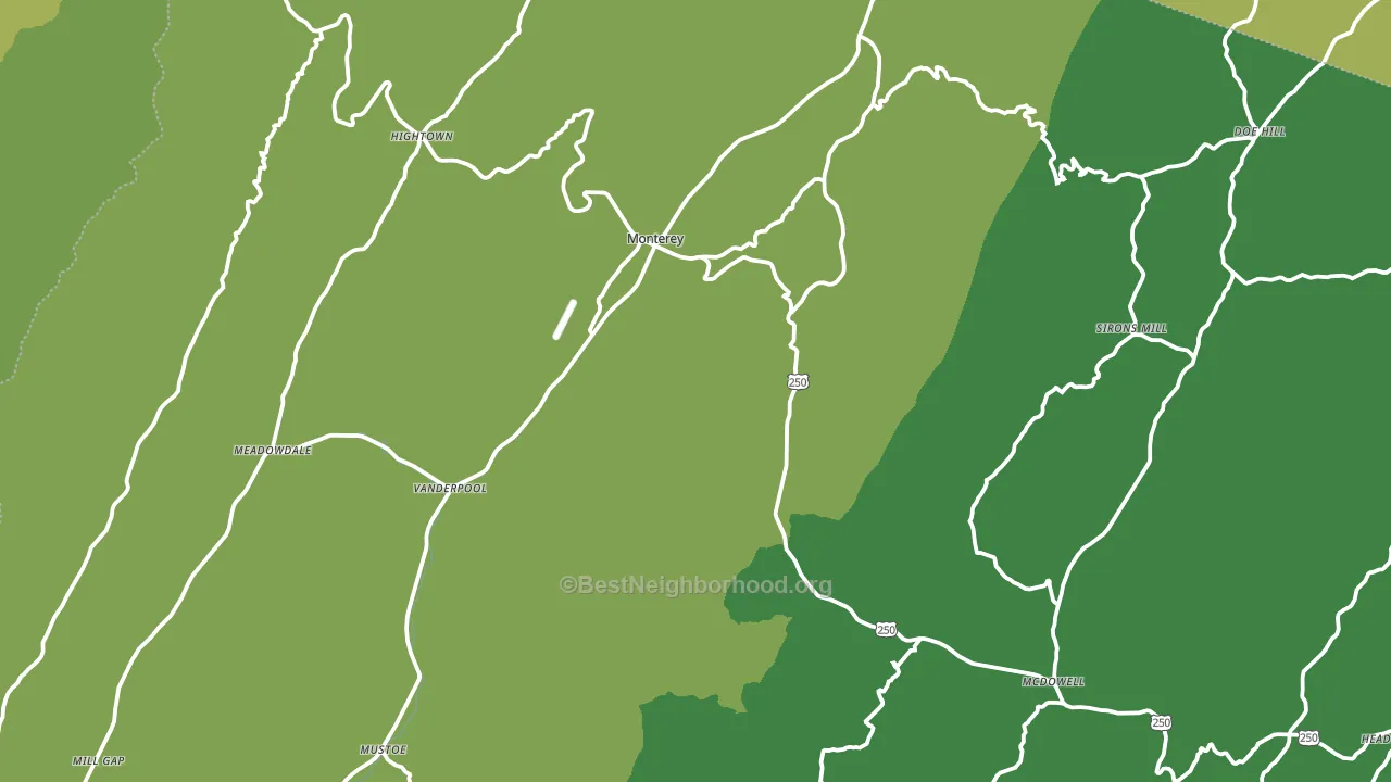 Highland County, VA block-group voter-turnout map