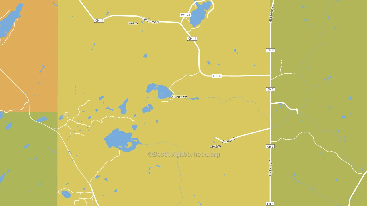 Highland, MN block-group voter-turnout map