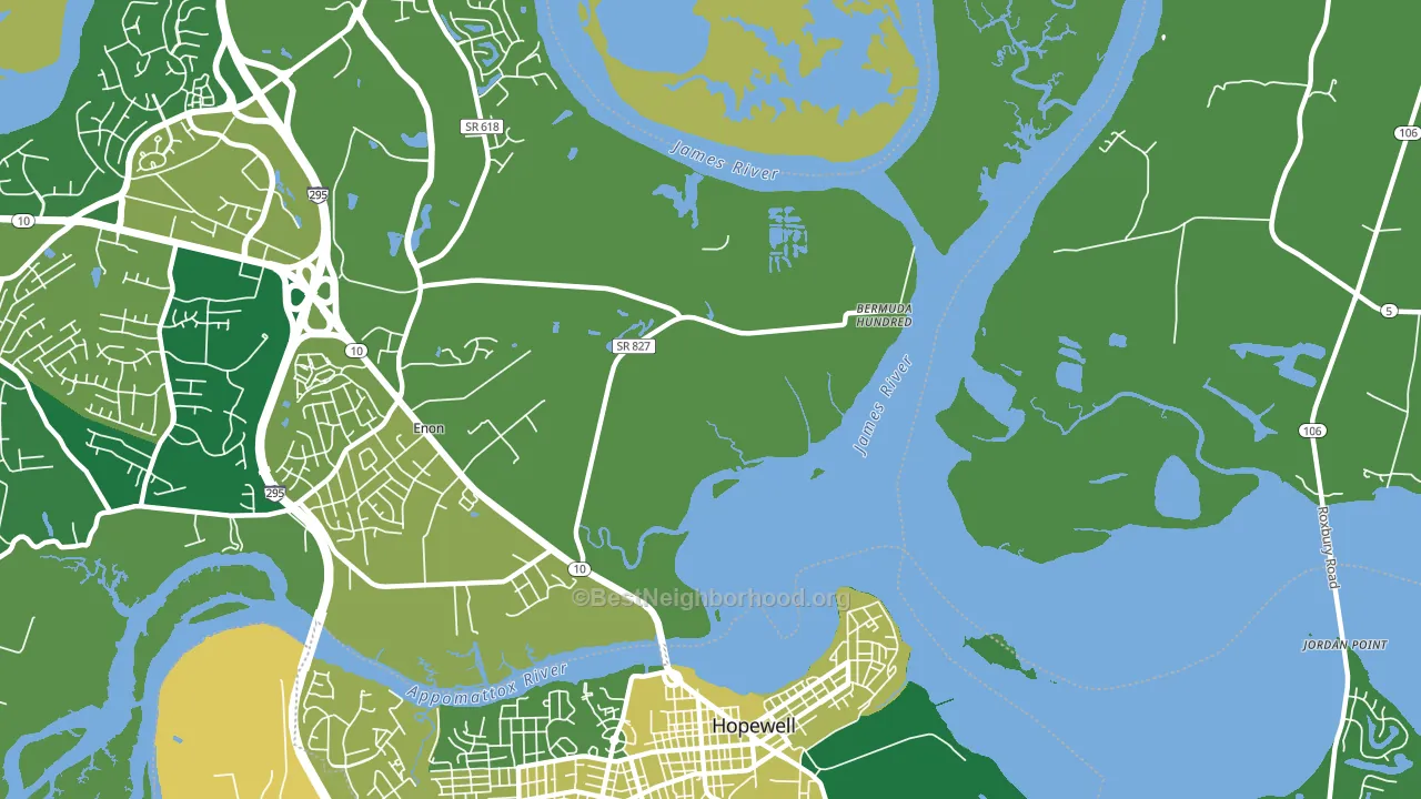 Highland Park, VA block-group voter-turnout map