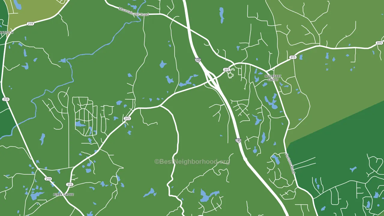 Highland Pines, GA block-group voter-turnout map