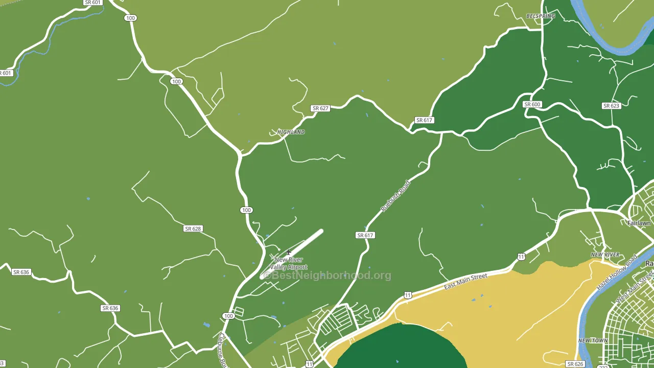 Highland, VA block-group voter-turnout map