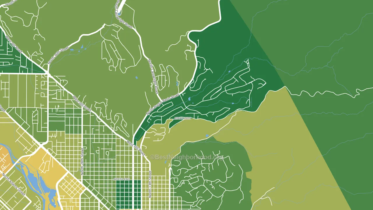 Highlands, Boise, ID block-group voter-turnout map