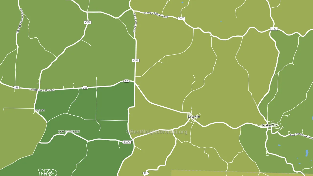 Highlandtown, OH block-group voter-turnout map