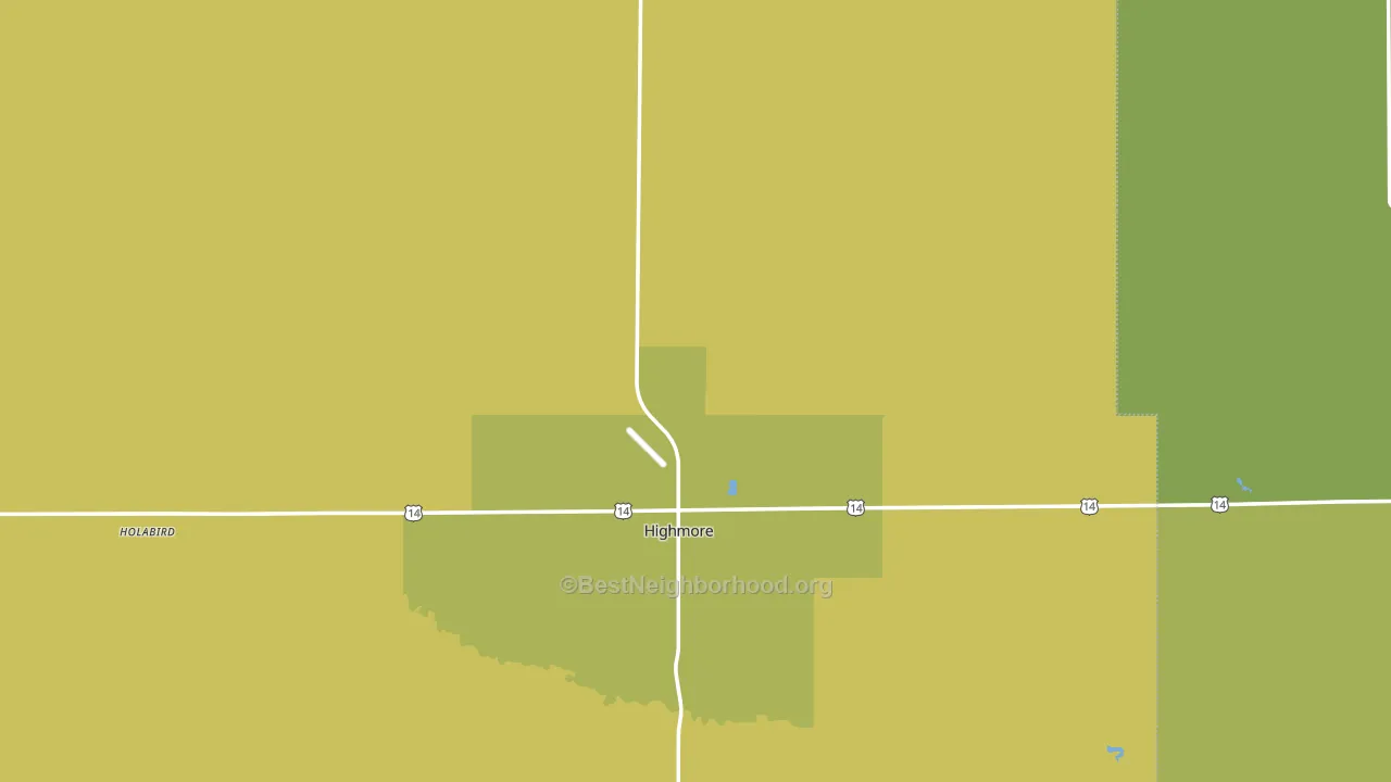 Highmore, SD block-group voter-turnout map