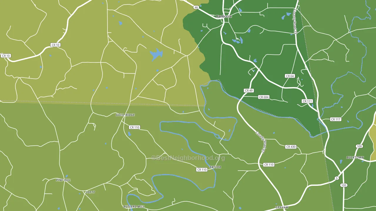 Hightower, AL block-group voter-turnout map