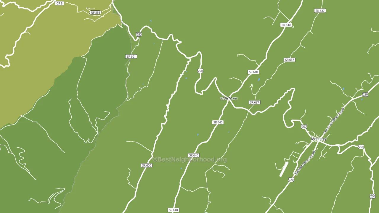 Hightown, VA block-group voter-turnout map