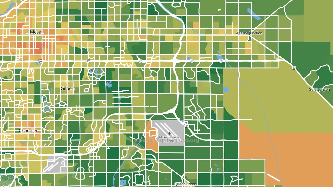 Higley, AZ block-group voter-turnout map