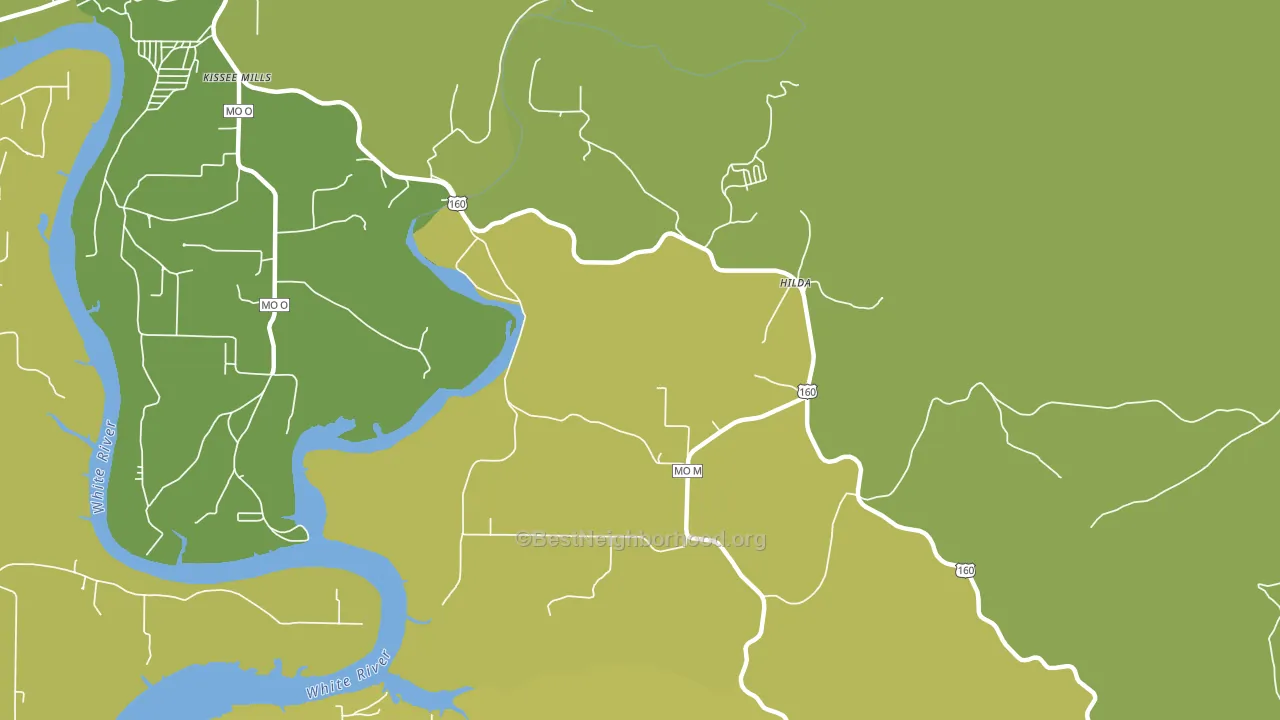 Hilda, MO block-group voter-turnout map