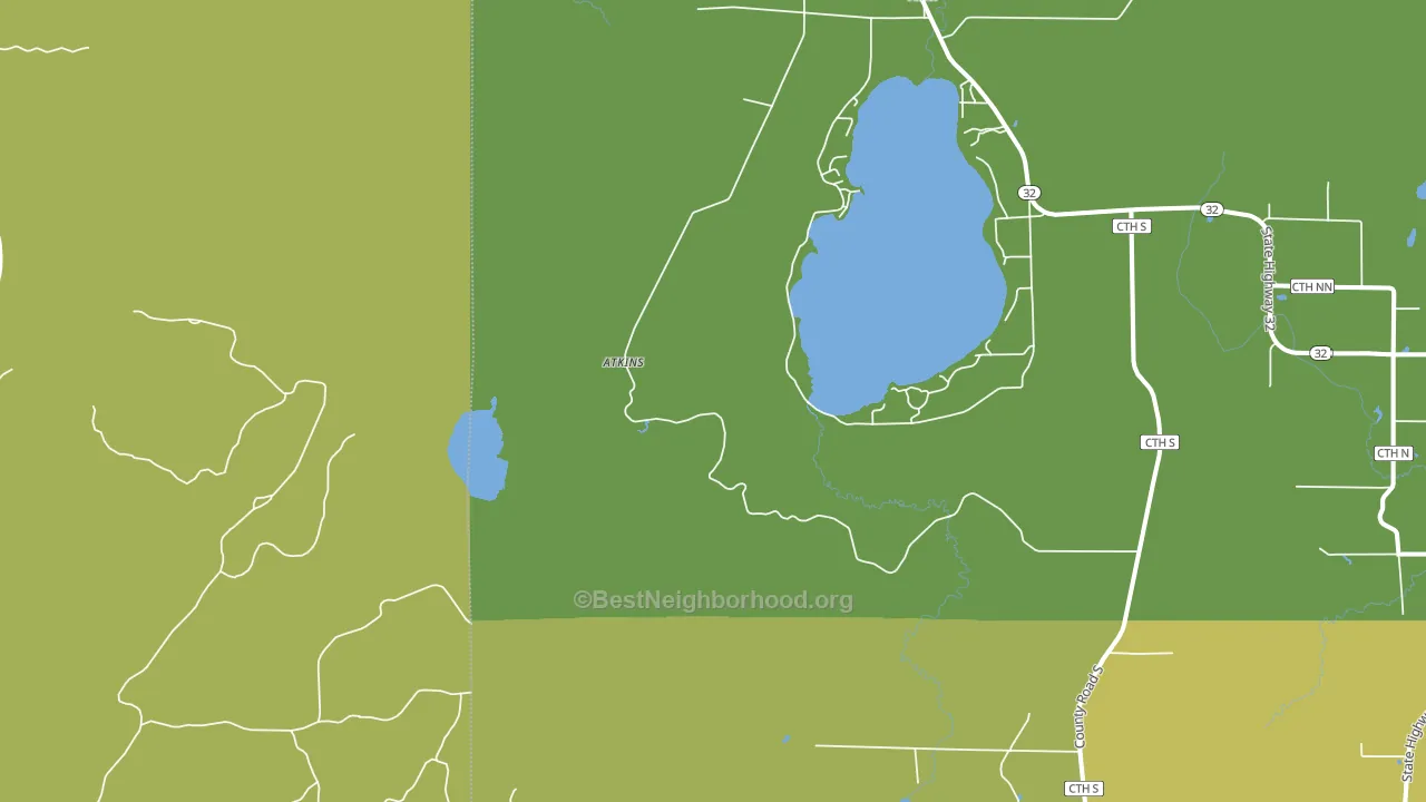 Hiles, WI block-group voter-turnout map