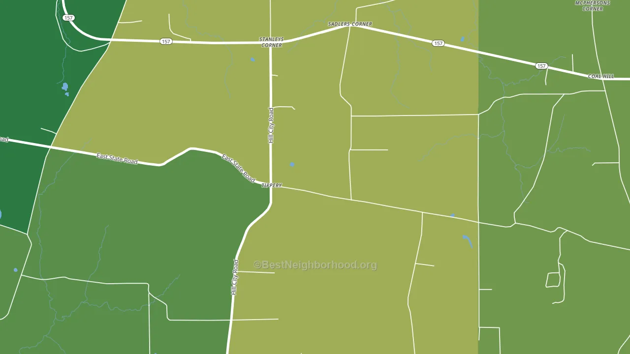 Hill City, PA block-group voter-turnout map