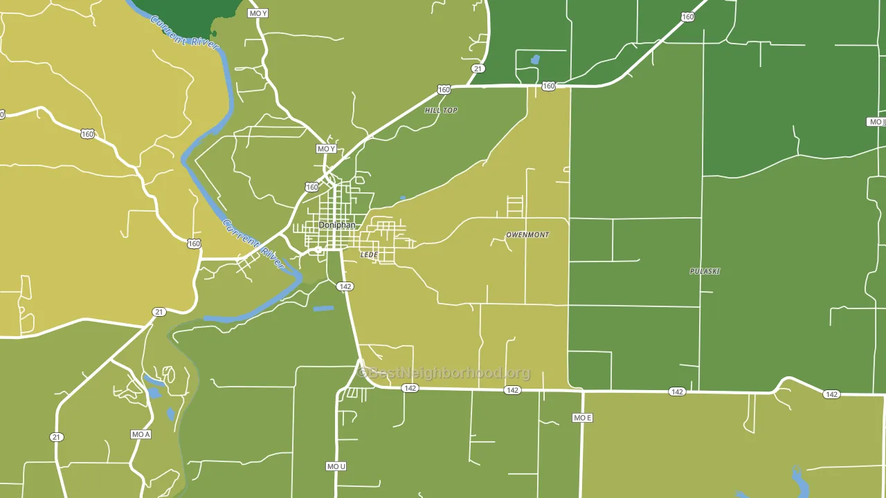 Hill Top, MO block-group voter-turnout map
