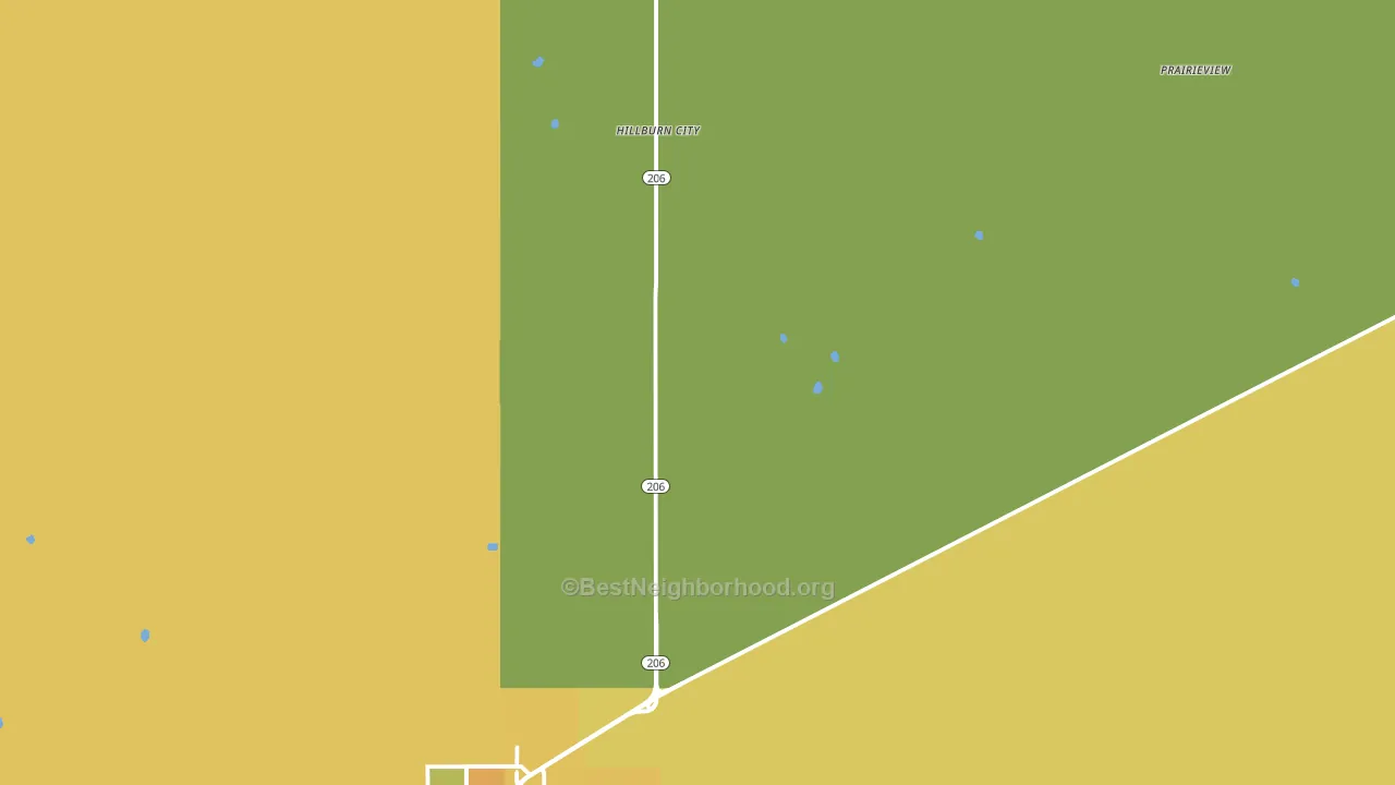 Hillburn City, NM block-group voter-turnout map