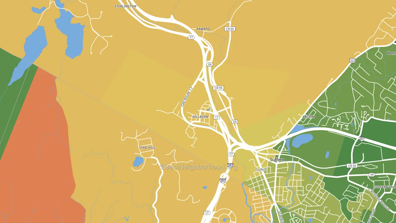 Hillburn, NY block-group voter-turnout map