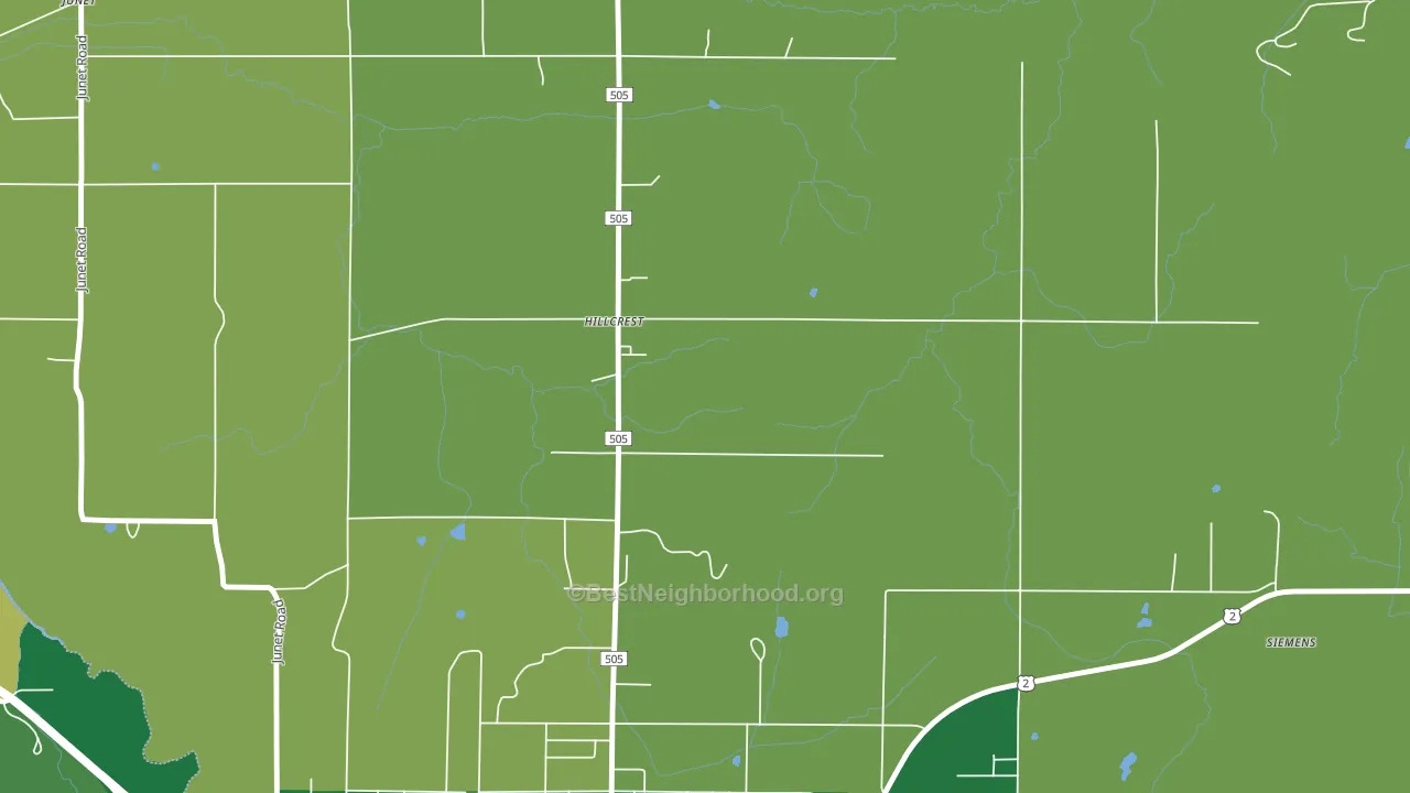 Hillcrest, MI block-group voter-turnout map