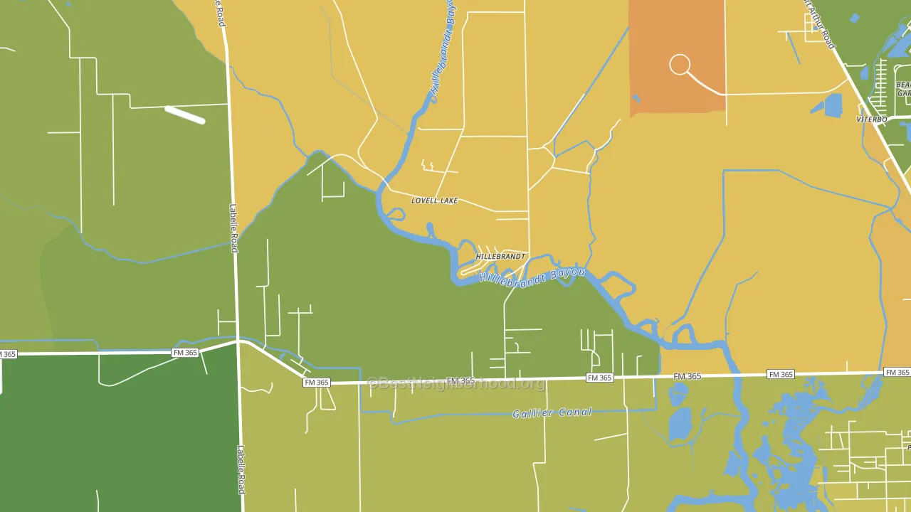 Hillebrandt, TX block-group voter-turnout map