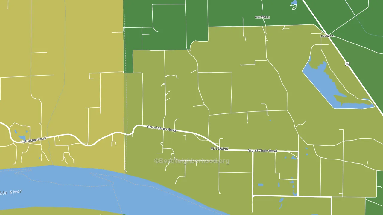 Hillerman, IL block-group voter-turnout map