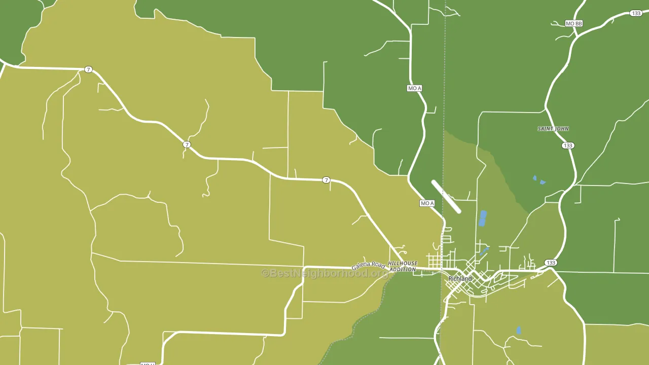 Hillhouse Addition, MO block-group voter-turnout map