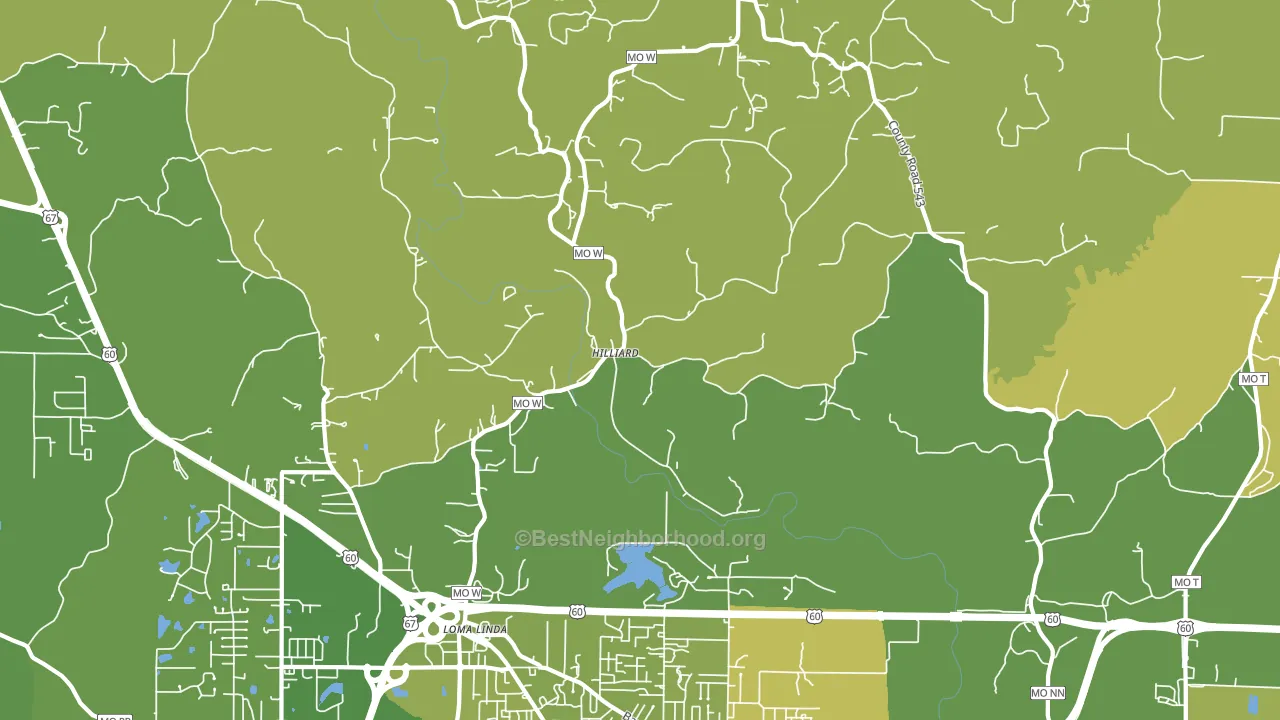 Hilliard, MO block-group voter-turnout map