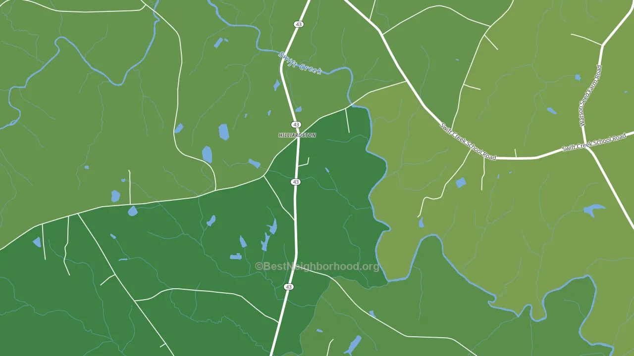 Hilliardston, NC block-group voter-turnout map