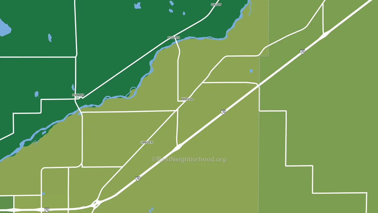Hillrose, CO block-group voter-turnout map