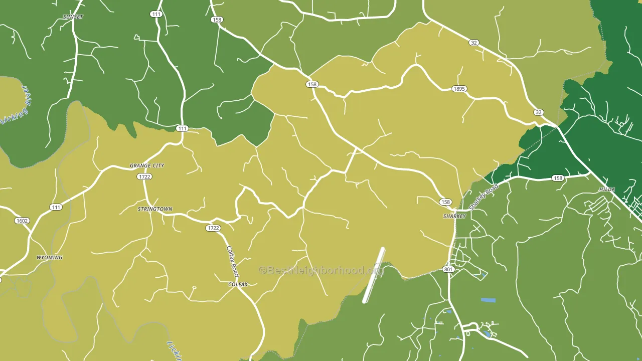 Hillsboro, KY block-group voter-turnout map