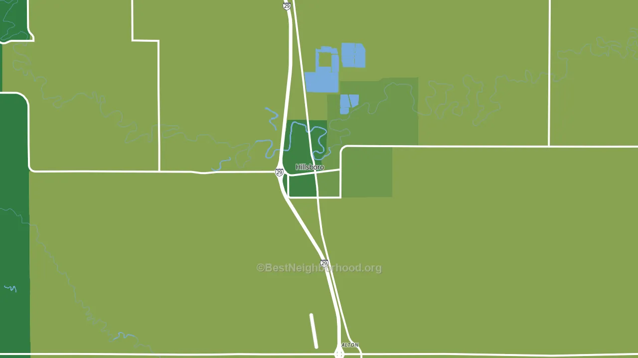 Hillsboro, ND block-group voter-turnout map